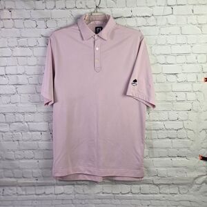 FootJoy Men's XL Pink Chevron Stretch Short Sleeve Golf Polo Shirt